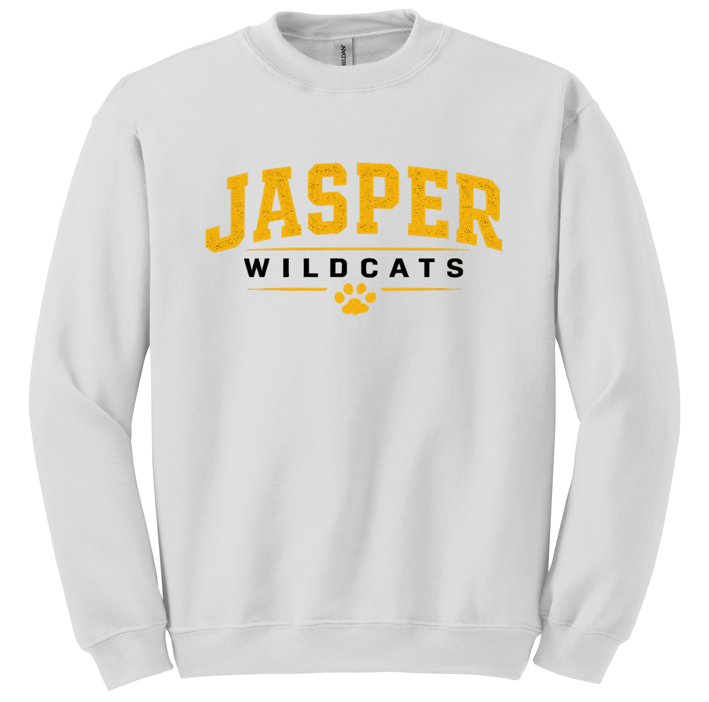 Jasper Wildcat Paw Print Gildan Crewneck