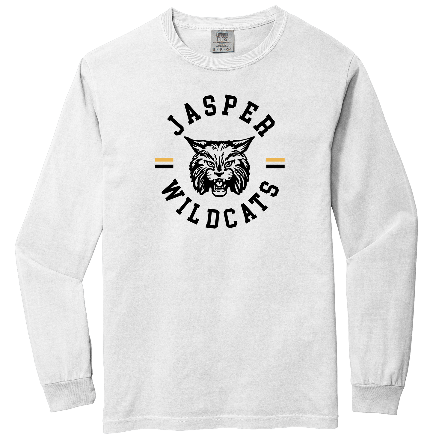 Jasper Wildcats Circle Comfort Colors Long Sleeve