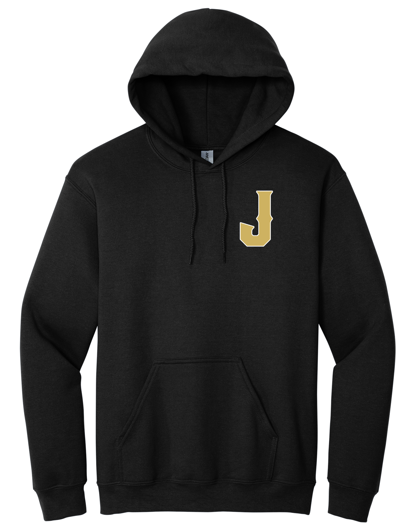 J Chest Logo Gildan Hoodie