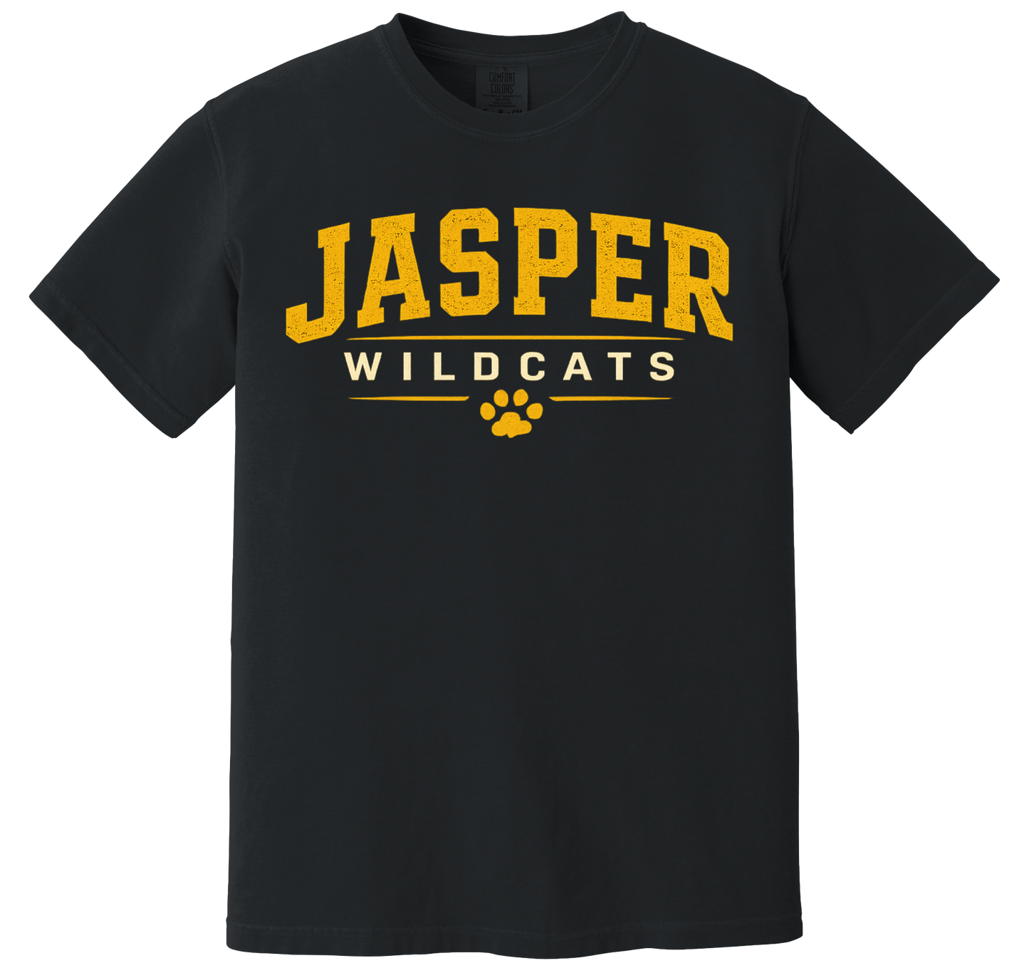 Jasper Wildcats Paw Print Comfort Colors Short Sleeve