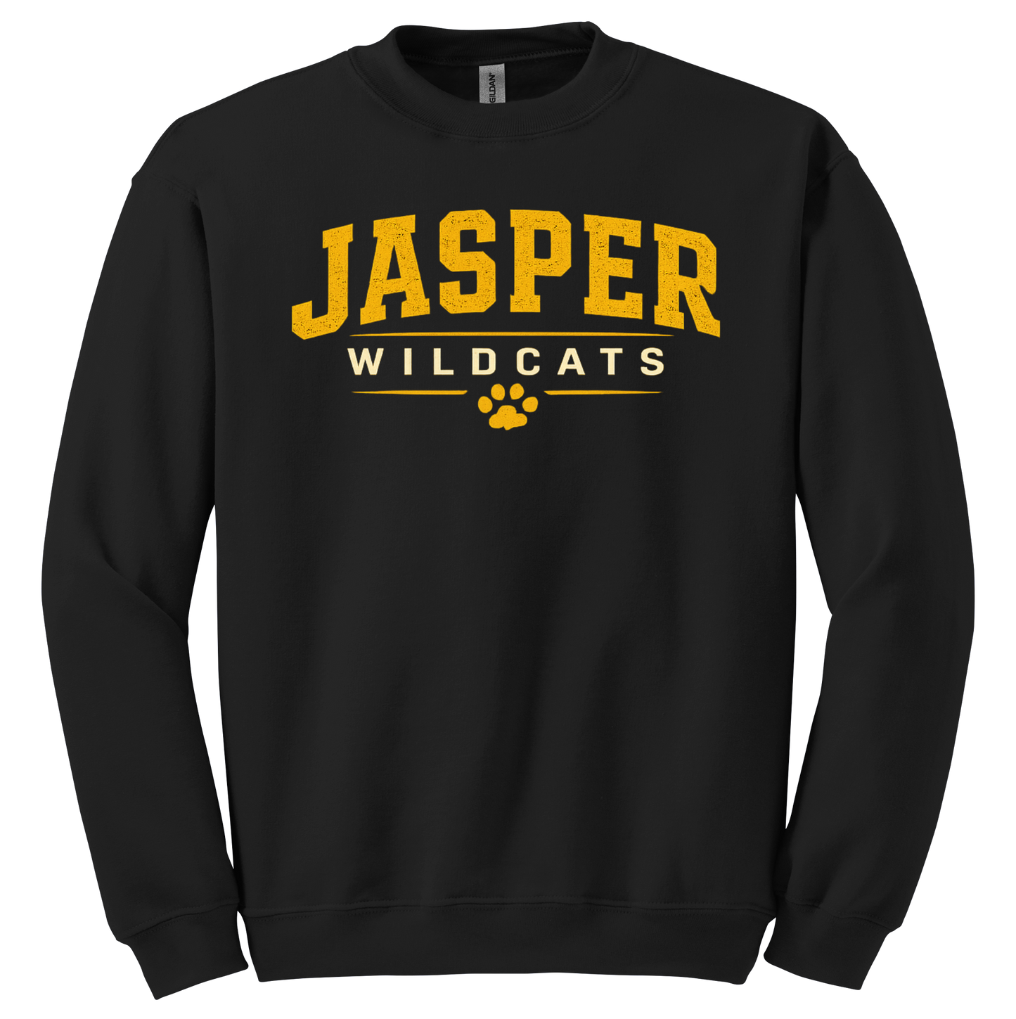 Jasper Wildcat Paw Print Gildan Crewneck