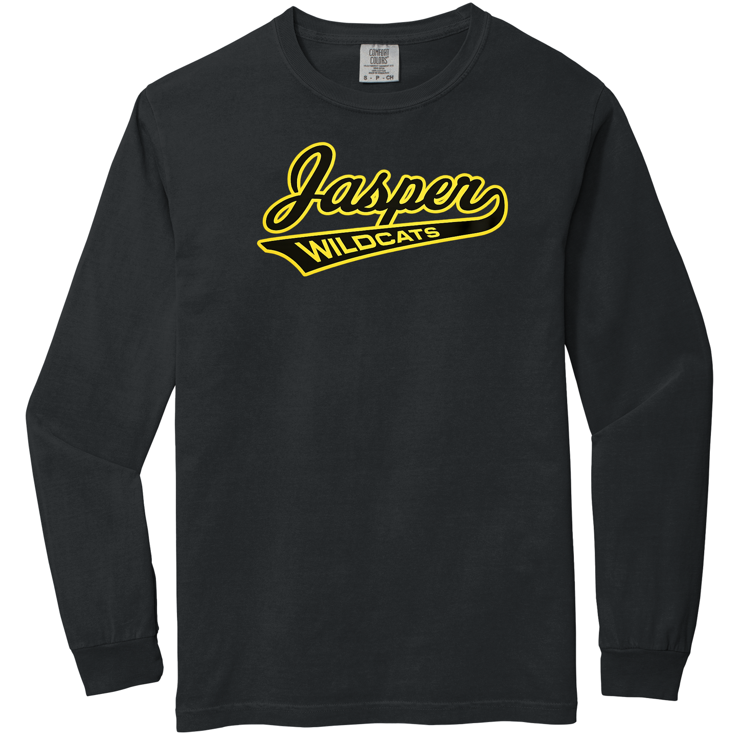 Jasper Wildcats Tail Comfort Colors Long Sleeve