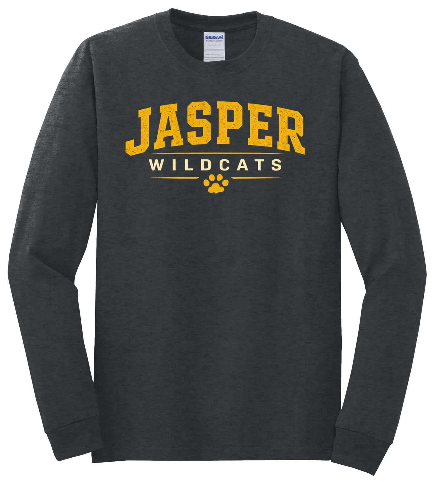 Jasper Wildcats Paw Print Gildan Long Sleeve