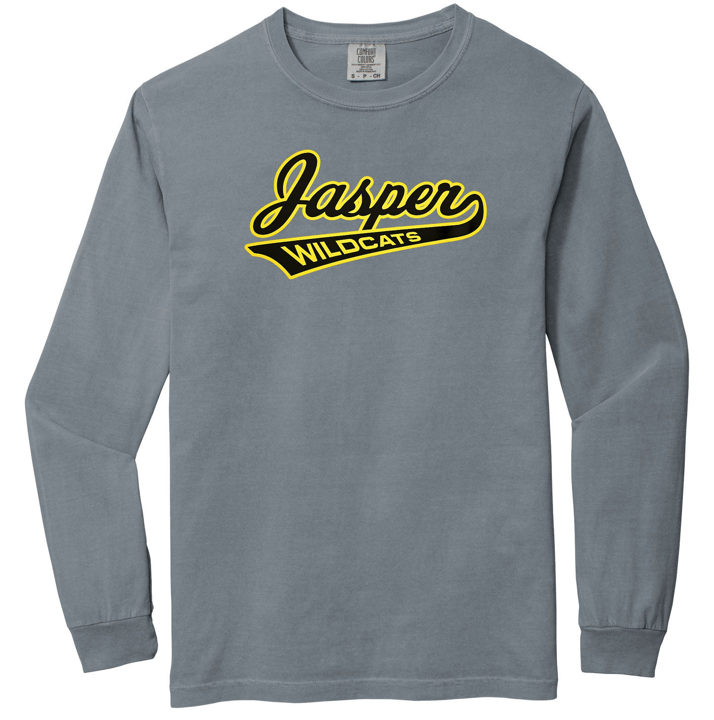 Jasper Wildcats Tail Comfort Colors Long Sleeve