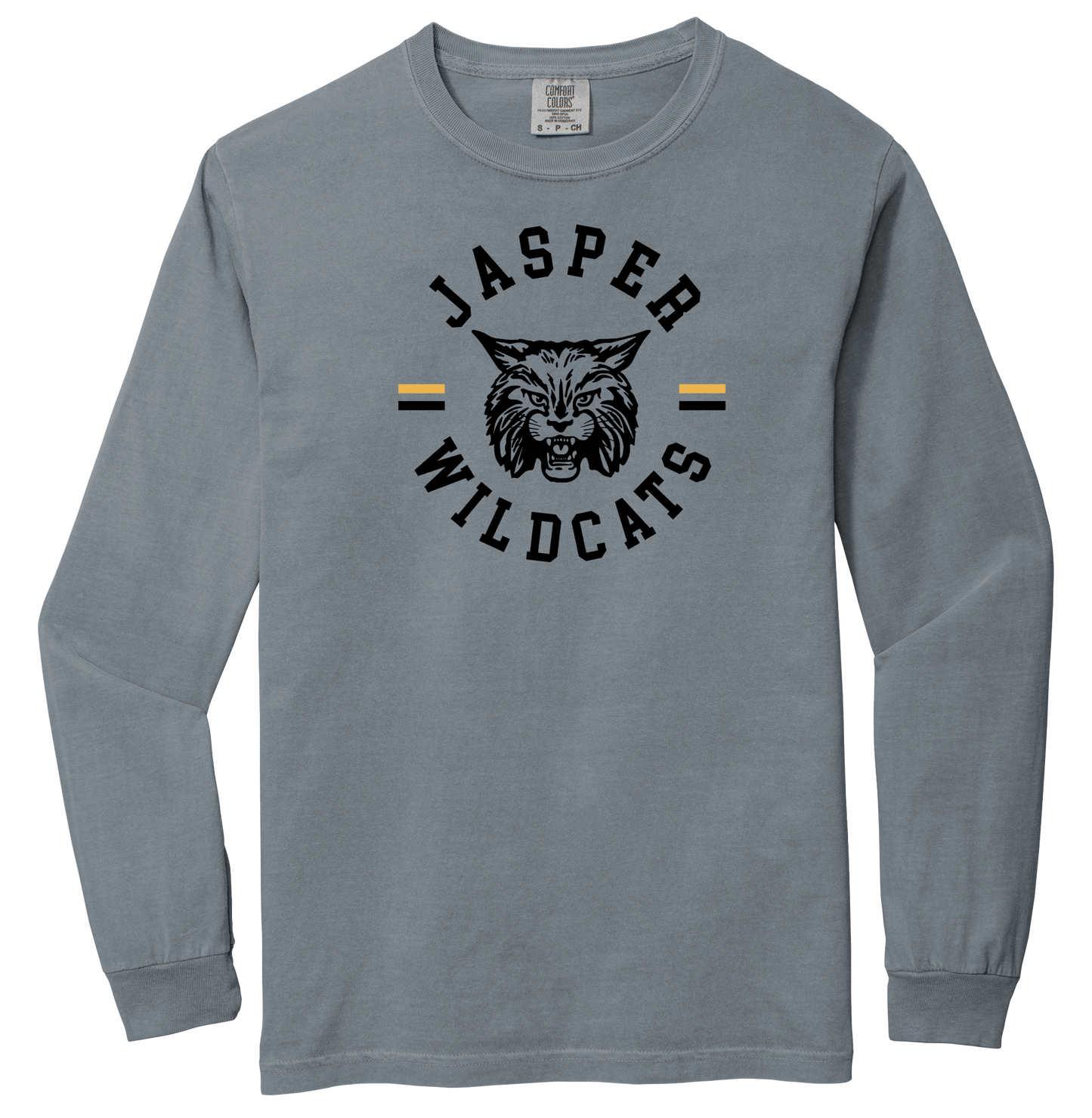 Jasper Wildcats Circle Comfort Colors Long Sleeve