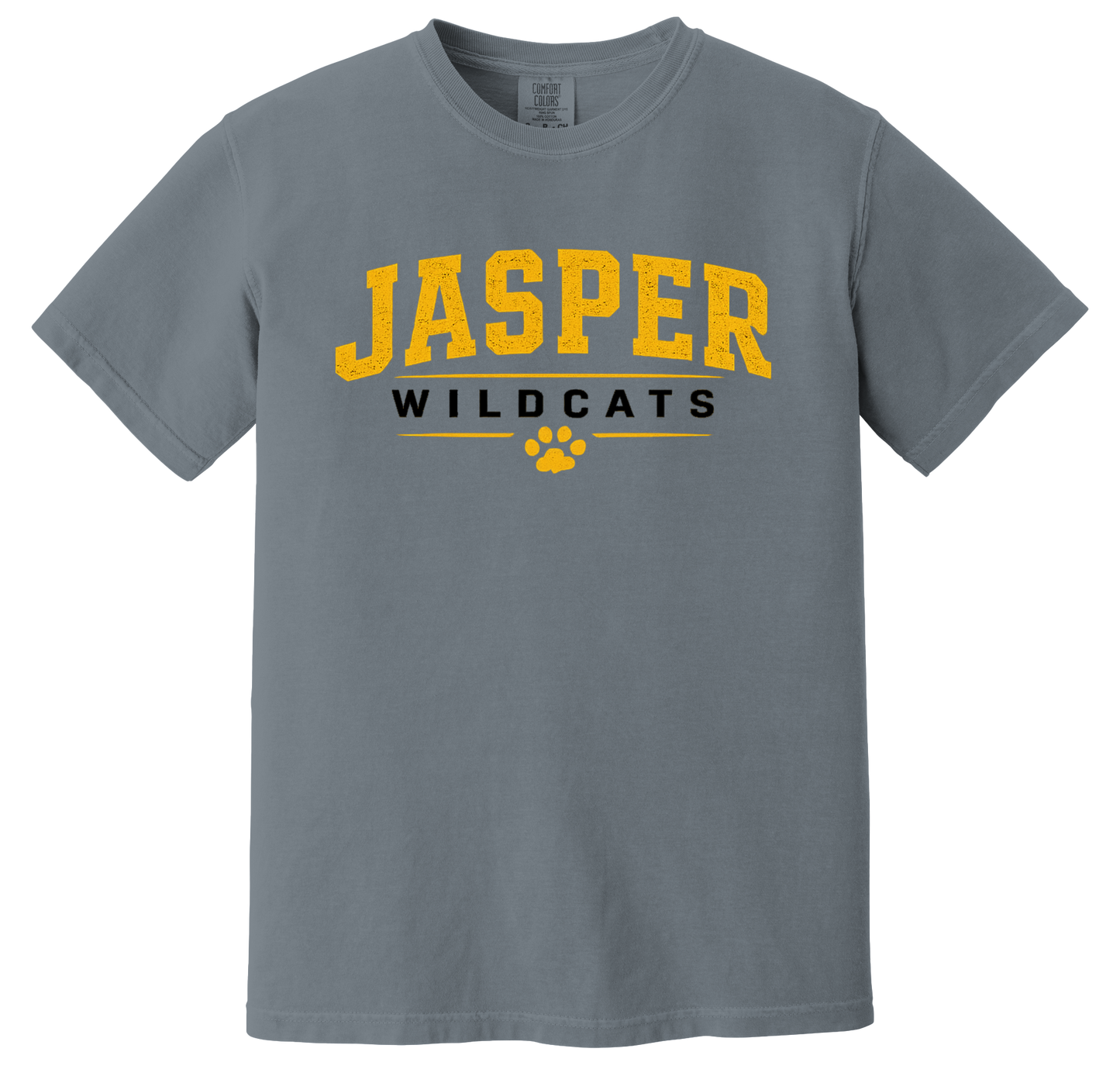 Jasper Wildcats Paw Print Comfort Colors Short Sleeve