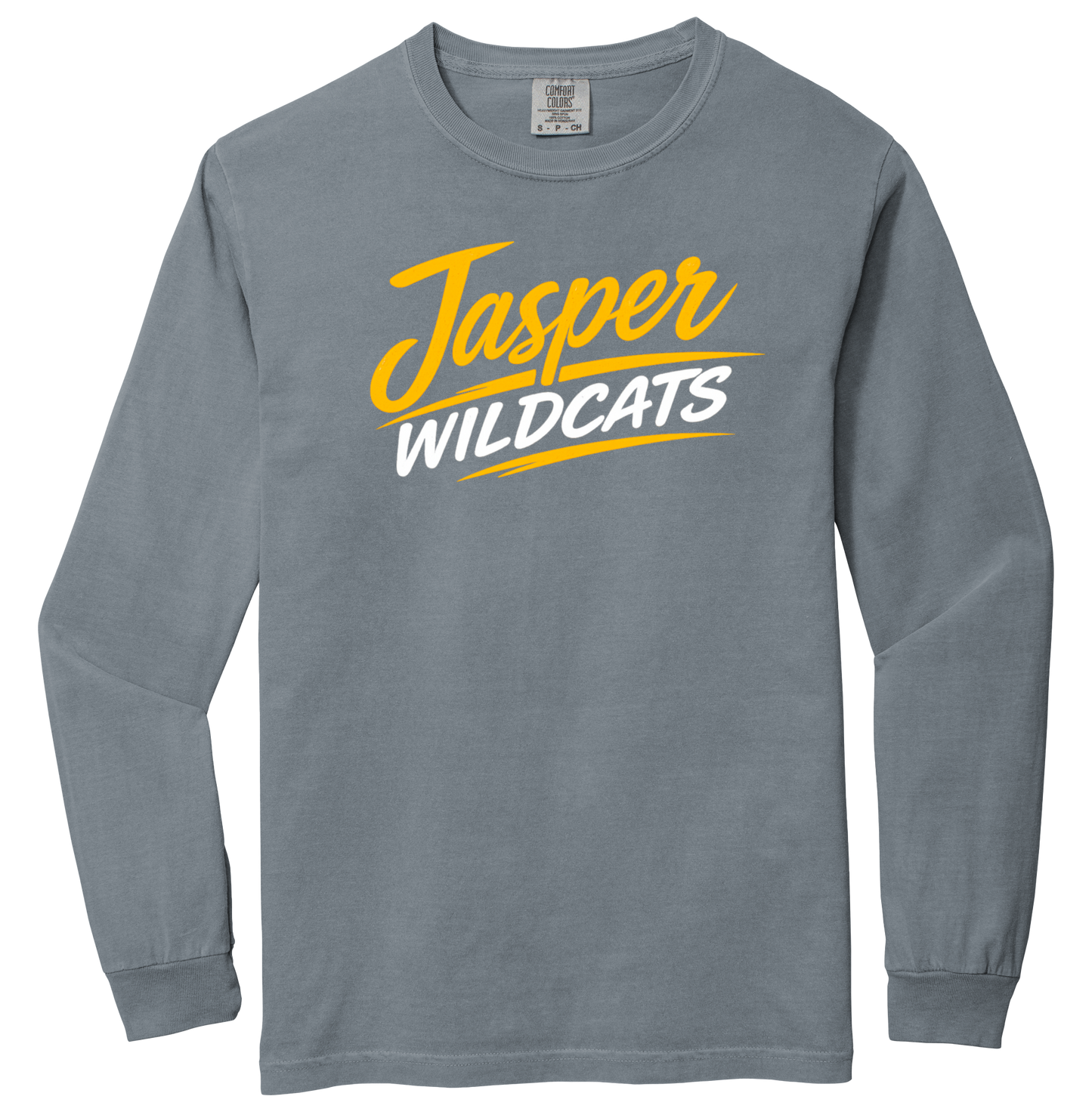 Jasper Wildcats Underline Comfort Colors Long Sleeve