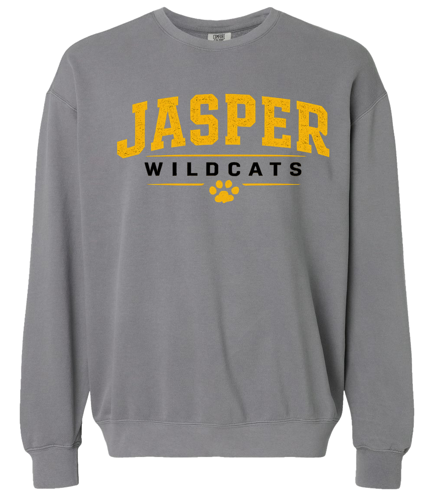 Jasper Wildcats Paw Print Comfort Colors Crewneck