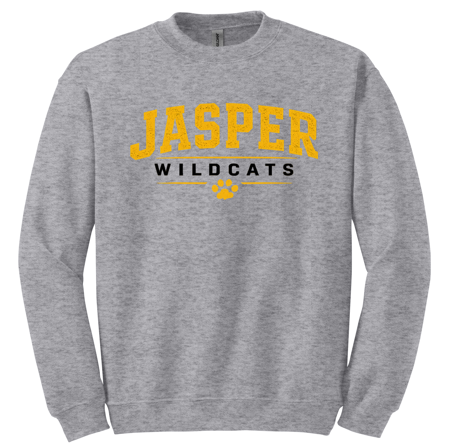 Jasper Wildcat Paw Print Gildan Crewneck