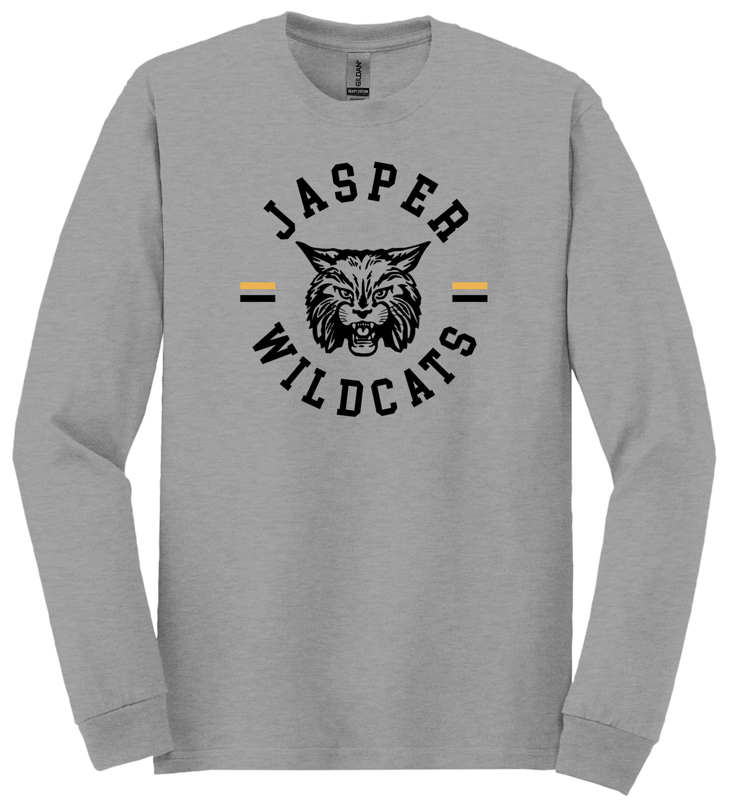 Jasper Wildcats Circle Gildan Long Sleeve