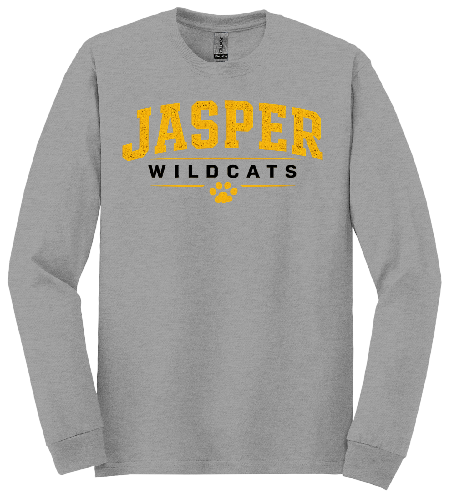 Jasper Wildcats Paw Print Gildan Long Sleeve