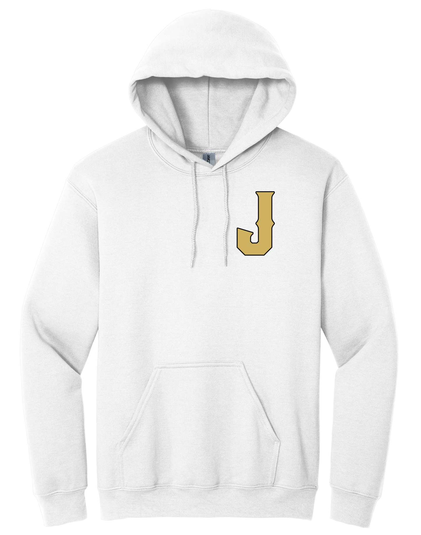 J Chest Logo Gildan Hoodie