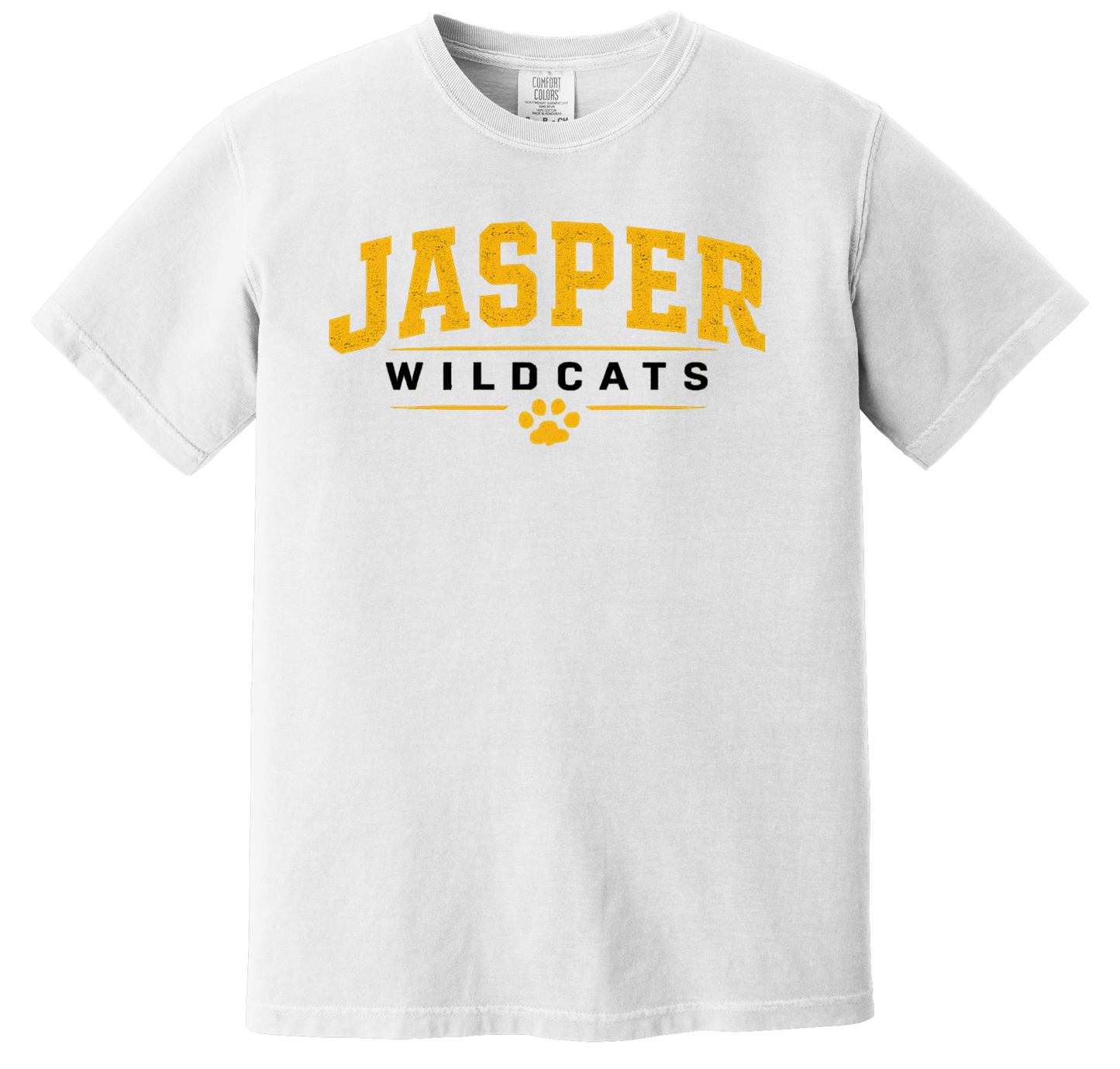 Jasper Wildcats Paw Print Comfort Colors Short Sleeve